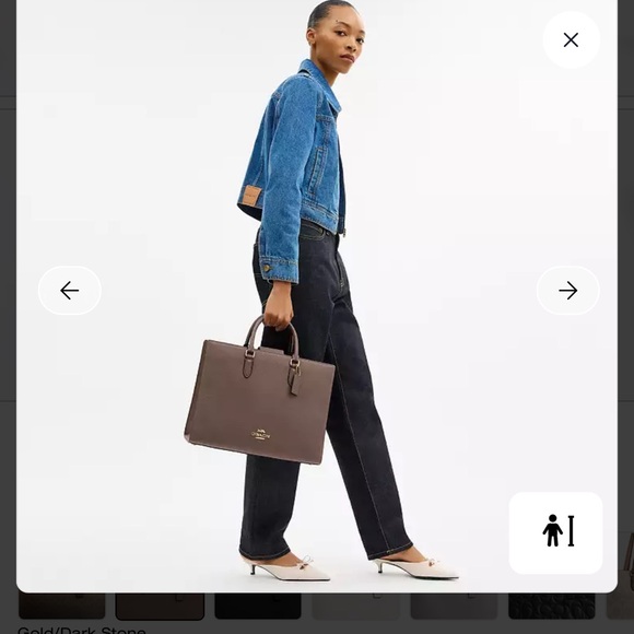 Coach Taupe Leather Tote Bag - Picture 8 of 10